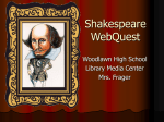 Shakespeare WebQuest