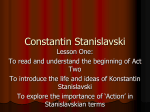 Stanislavski PowerPoint I