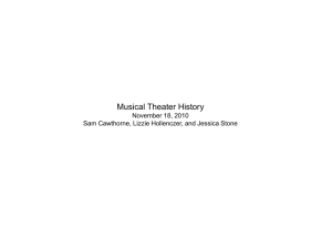 Musical Theatre Hist.. - Queen Anne`s County Public Schools