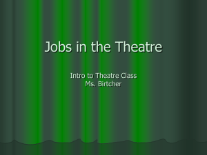 Jobs in the theatre