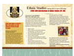 Ethnic Studies  ETHN 2001 Introduction to Ethnic Studies (FC: HU)