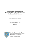 Trinity Economics Papers  Understanding Production in the Performing Arts: A Production Function