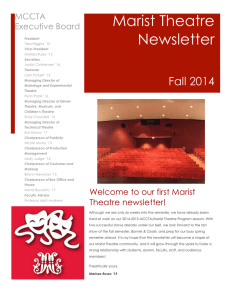 Marist Theatre Newsletter Fall 2014 MCCTA