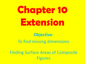Chapter 10 Surface Area & Volume