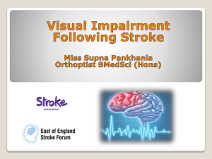 Visual Impairment Following Stroke