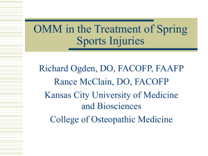 OMM in the Treatment of Spring Sports Injuries