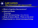 Last Lecture http://www.umich.edu/~psycours/345/