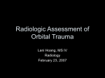 Radiologic Assessment of Orbital Trauma