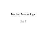 Medical Terminology - Porterville College