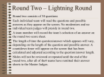 Round Two – Lightning Round