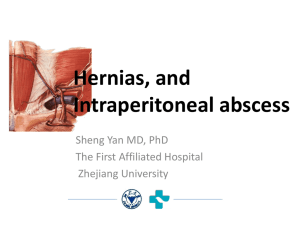 Hernias, and Intraperitoneal abscess