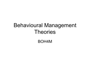 Behavioural Management Theories - Hale