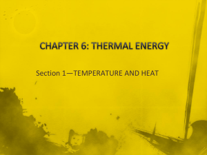 CHAPTER 6: THERMAL ENERGY