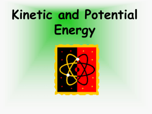 Kinetic and Potential Energy - Cinnaminson Township Public