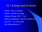 15.1 Energy and it`s forms