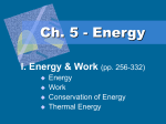 I. Energy & Work