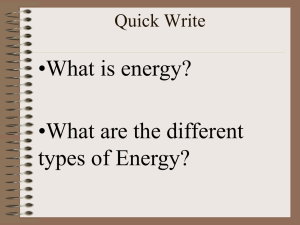 Notes: Energy