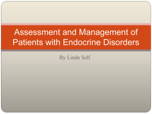 Assessment and Management of Patients with Endocrine Disorders