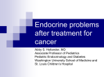 Endocrine problems after treatment for cancer