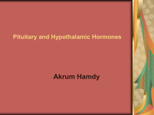 Pharmacology of Pituitary and Hypothalamic Hormones
