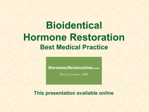 Natural Hormone Replacement Therapy