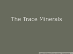 TRACE (MICRO)MINERALS