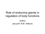 1.7 Role of endocrine glands in regulation of body functions