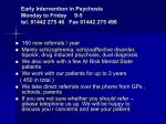 Early intervention in psychosis service