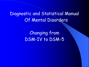 DSM-5 Changes