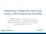 How to critically appraise a Diagnostic Test Study