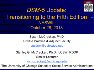 Overview of DSM-V