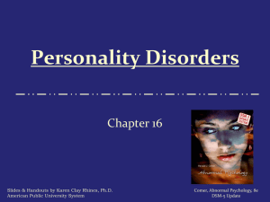 Personality Disorders - Forensicconsultation.org