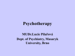 Psychotherapy - Faculty of Medicine, Masaryk University