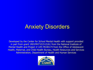 Anxiety Disorders Overview (CSMH)