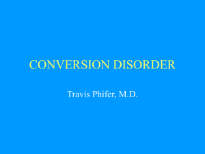 CONVERSION DISORDER - Association for Academic Psychiatry