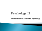 Abnormal Psychology - Lake Oswego High School: Home Page