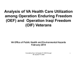 VA Health Care for Veterans of Operation Iraqi Freedom