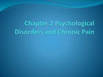 Chapter 2 Psychological Disorders and Chronic Pain