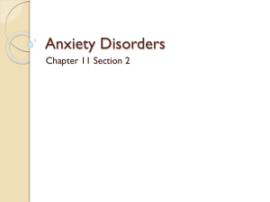 Anxiety Disorders