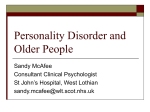 Personality Disorder and Older People