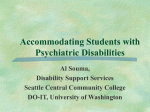 Accommodating Students with Psychiatric Disabilities