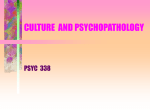 Culture and Psychopathology