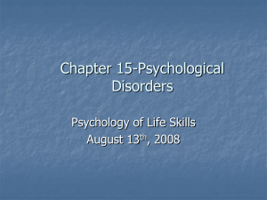Chapter 16-Psychotherapy - Department of Psychology