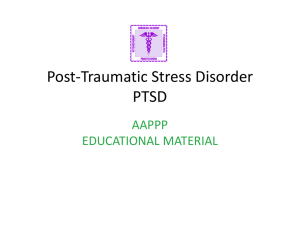 Post-Traumatic Stress Disorder PTSD