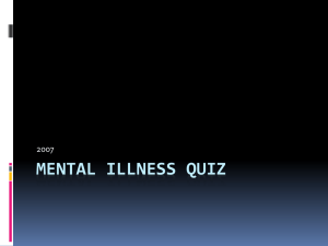 Mental Illness Quiz