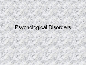 Chapter 14, Psych Disorders