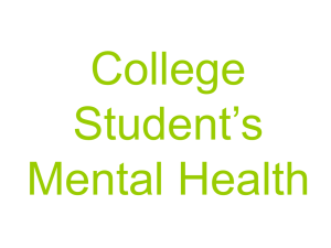 College Student`s Mental Health