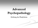 Advanced Psychopathology