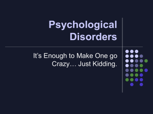 Psychological Disorders