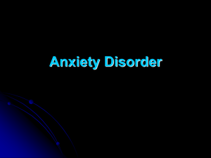 Anxiety Disorder - Home - KSU Faculty Member websites